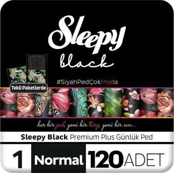 Sleepy Black Premium Plus Günlük Ped Normal 120 Adet Ped