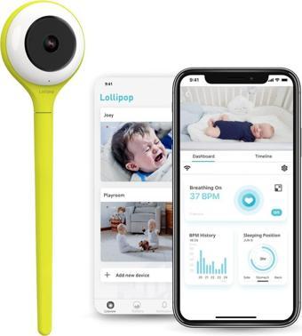 Lollipop Bebek Monitörü - Gerçek Ağlama Algılamalı - Fıstık Yeşili