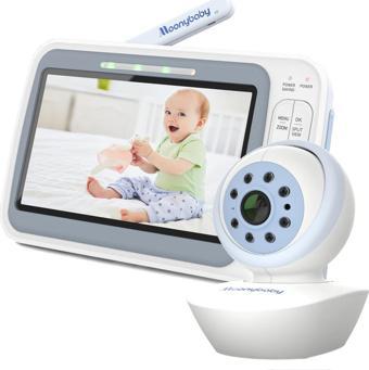 Moonybaby 5" 720p HD Bebek Monitörü, Uzaktan Eğim Kameralı