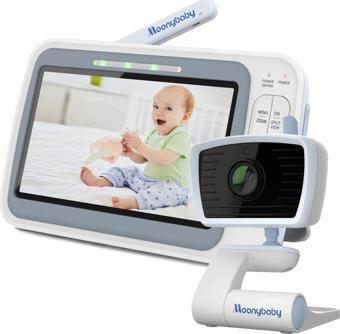 Moonybaby 5" HD Düşük EMF Kablosuz Bebek Monitörü, Kameralı ve Sesli