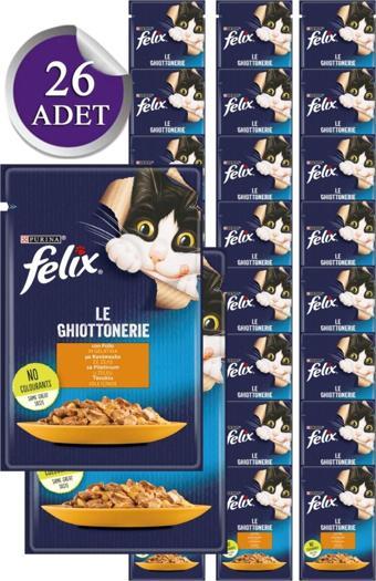 Purina Felix Pouch Tavuklu Yetişkin Kedi Maması 26 x 85 G