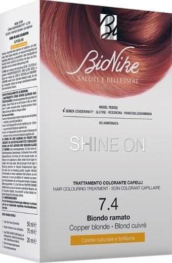 Bionike Shine On Saç Boyama Kiti Bakır Sarı No:7.4