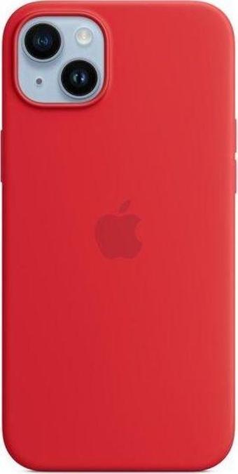 Apple iPhone 14 Plus için MagSafe özellikli Silikon Kılıf - (PRODUCT)RED