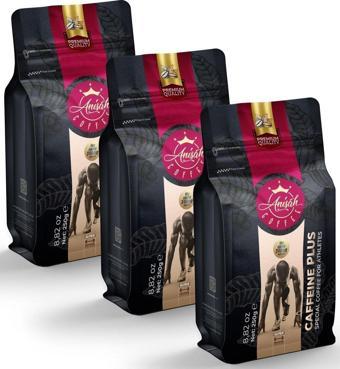 Anisah Coffee CAFFEINE PLUS 3 x 250 Gram Sporcu Kahvesi - 3'lü Paket