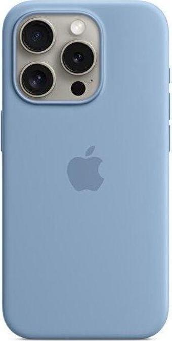 Apple iPhone 15 Pro için MagSafe özellikli Silikon Kılıf - Buz Mavisi - MT1L3ZM/A