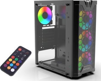 Emg-15Xb Kumandalı 4X1200Mm Argb Fan Gaming Computer Case Boş Bilgisayar Kasası