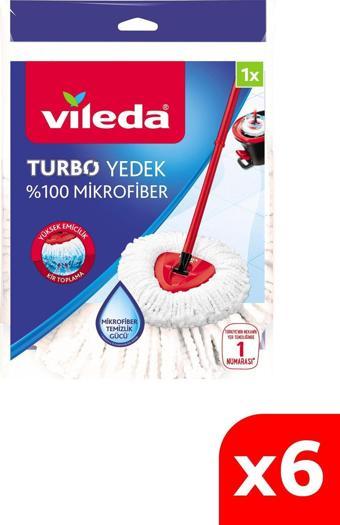 Vileda Turbo Üçgen Başlık Mikrofiber Yedek Paspas 6 Paket