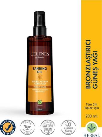 Celenes Herbal Bronzlaştırıcı Güneş Yağı 200 ml