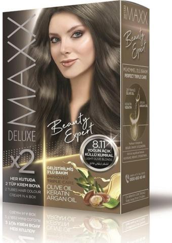 MAXX DELUXE Maxx Beauty Expert 8.11 Yoğun Açık Küllü Kumral Set Boya