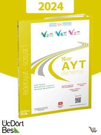 345-AYT Edebiyat Sosyal 10'lu Deneme 2024 Model - Üç Dört Beş Yayınları
