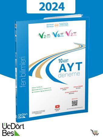345-AYT Fen Bilimleri 10'lu Deneme 2024 Model - Üç Dört Beş Yayınları