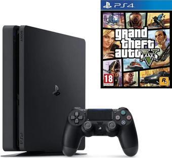 Sony PS4 Slim 500 GB Oyun Konsolu(Türkçe Menü) + Gta 5