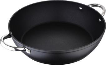 MasterPro Dövme Alüminyum Paella Tava İndüksiyonlu 32x7,8 cm Foodies Collection serisi 3557