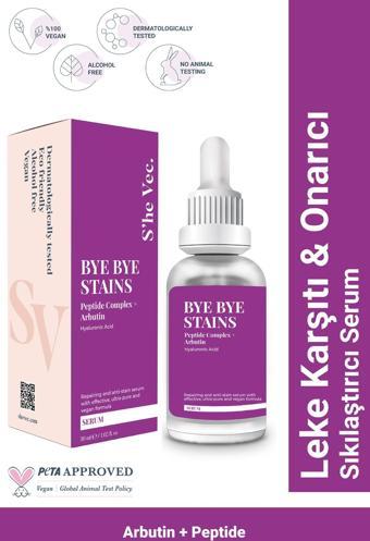 She Vec Bye Bye Staıns – Leke Bakımı | Onarmaya Yardımcı Arbutin Ve Peptit Kompleksi Içeren Serum (30 ML)