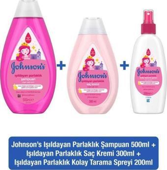 Johnson's Işıldayan Parlaklık Bebek Şampuanı 500 ml Saç Kremi 300 ml Sprey 200 ml