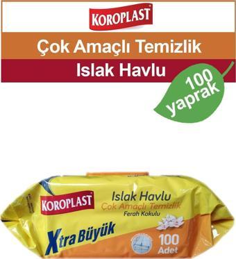 Koroplast Çok Amaçlı Islak Temizlik Havlusu Ferah Kokulu 100 adet