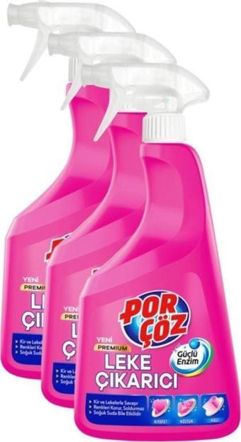 Porçöz 3 X 750 ml Premium Leke Çıkarıcı Sprey