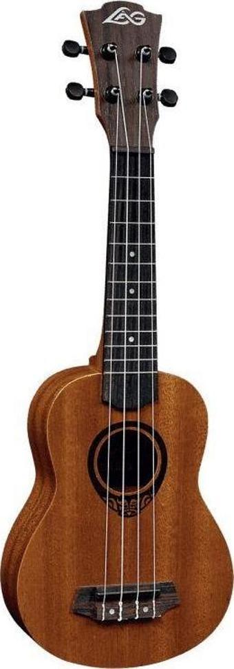 LAG GLU TKU10S Tiki Soprano Natural Ukulele