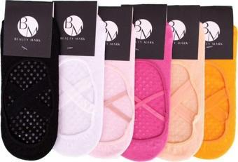 Beauty Mark 6'lı Yüksek Kalite Pilates Yoga Çorabı