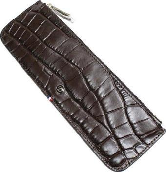 S.T. Dupont Croco Dandy Kahverengi Kalem Çantası 180162