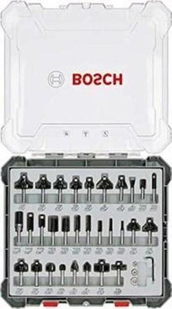 Bosch Profesyonel Karışık Freze Ucu Seti Şaftlı 8 mm 30'lu