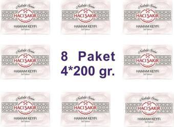 8 Paket Hacı Şakir Hamam Keyfi Saf Sabun 200 gr x 4'lü