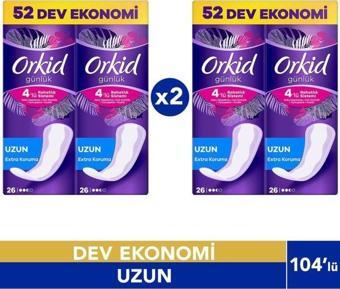 Orkid Günlük Ped Uzun Extra Koruma 104'lü Dev Ekonomi