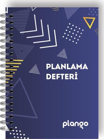 Mavi Üçgenler Günlük Planlayıcı Defter - Daily Planner - Ders Çalışma Planlayıcı Defteri - Planlama