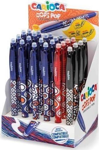 Carioca Oops Pop Silinebilir Tükenmez Kalem 0,7 Mm 3 Renk 41045 (24 Lü Paket)