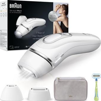 Braun Ipl Silk·Expert Pro 3, Evde Tüy Alma, Çanta, Venus Tıraş Makinesi, 2 Başlık İle, Pl3132