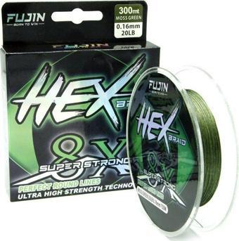 Fujin Hex Braid 8x 300mt Moss Green PE İp Misina