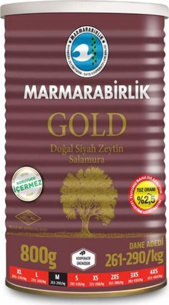 MarmaraBirlik Gold Teneke Zeytin 800 gr