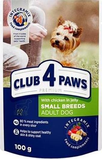 Club4Paws Tavuklu Pouch Küçük Irk Yetişkin Köpek Jöle 100 Gr