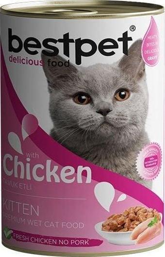 Bestpet Tavuklu Jöleli Yavru Konserve Kedi Maması 400 Gr