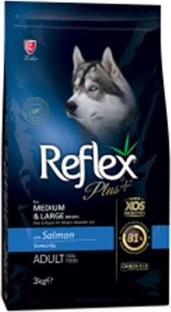 Reflex Plus Somonlu Orta ve Büyük Irk Yetişkin Köpek Maması 3 Kg