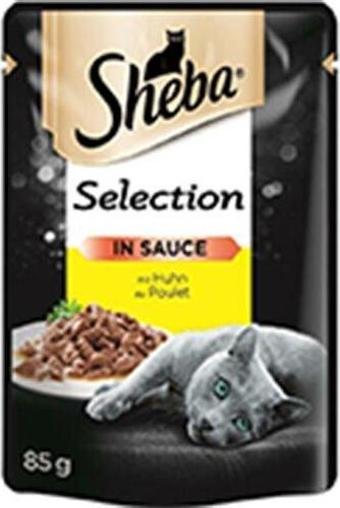 Sheba Gravy Sos İçinde Tavuklu Yetişkin Konserve Kedi Maması 85 Gr