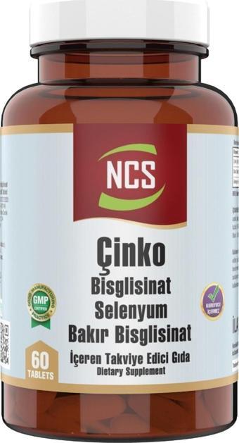 Ncs Çinko Bisglisinat   Bakır Selenium 60 Tablet