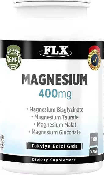 FLX Magnesium Bisglisinat Malat Taurat Glukonat 180 Tablet