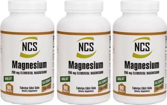 Ncs Magnesium 200 Mg Malat Taurat Glisinat 90 Tablet x 3 Adet