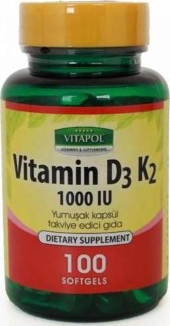 Vitapol Vitamin D3 Vitamin K2 100 Softgel