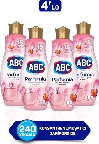 ABC Parfumia Konsantre Çamaşır Yumuşatıcısı Zarif Orkide 4 x 1440 ml
