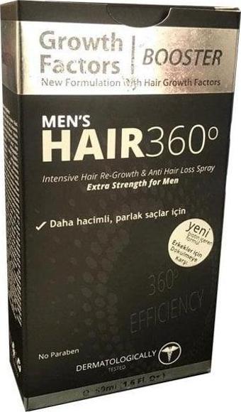 Hair 360 Men Booster Growth Factors Hair Spray 50 ml Erkekler için Saç Spreyi