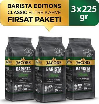 Jacobs Barista Editions Classic Filtre Kahve 225 gr 3'lü Paket Zengin Aroma