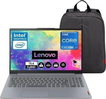 Lenovo Ideapad Slim 3 Intel Core I7-13620H 16GB 1tb SSD Windows 11 Pro 15.6 Bilgisayar 83EM005UTR Snertech Çantalı