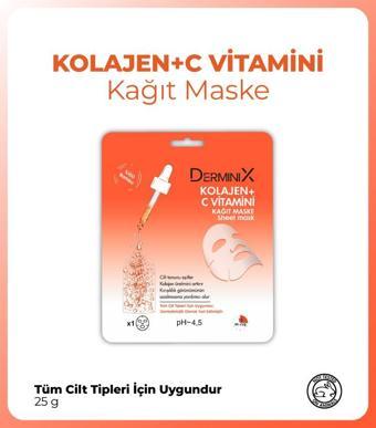 Derminix Kolajen + C Vitamini Leke Karşıtı Yüz Kağıt Maskesi