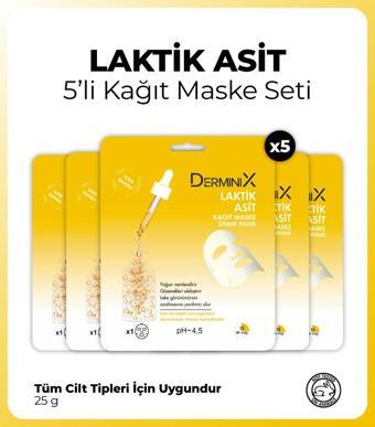 Derminix Laktik Asit Kağıt Maske 5 Adet