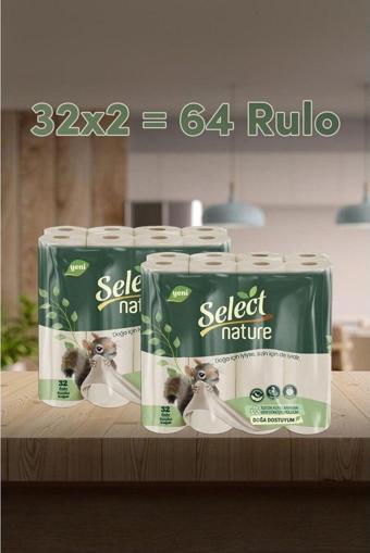 Select Nature Doğal Ve Organik Tuvalet Kağıdı 2 x 32 Adet