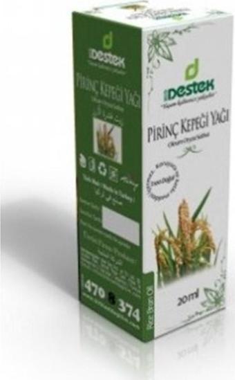 Destek Pirinç Kepeği Yağı 20 ml Soğuk Pres