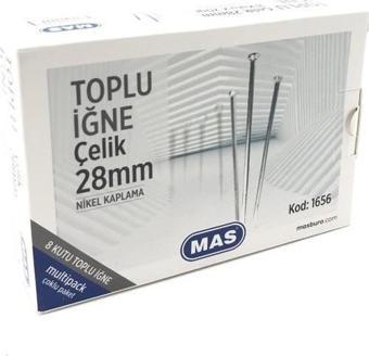 Mas 1657 Toplu İğne Çelik Nikel Kap. 28 mm 4'lü