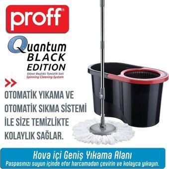 Sefam Home Proff Quantum Siyah Döner Başlıklı Temizlik Seti